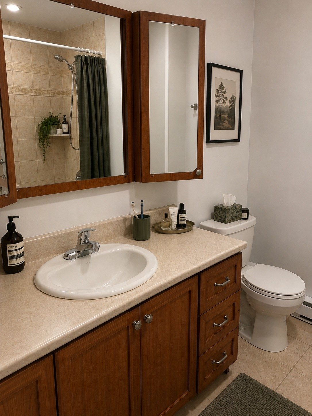 Salle de bain d'un 4½ (aménagement virtuel)